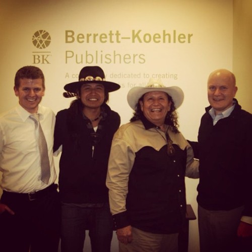 Me and the ANASAZI Crew (Lehi Sanchez, Ezekiel Sanchez, and Mike Merchant) at Berrett-Koehler Publishers.